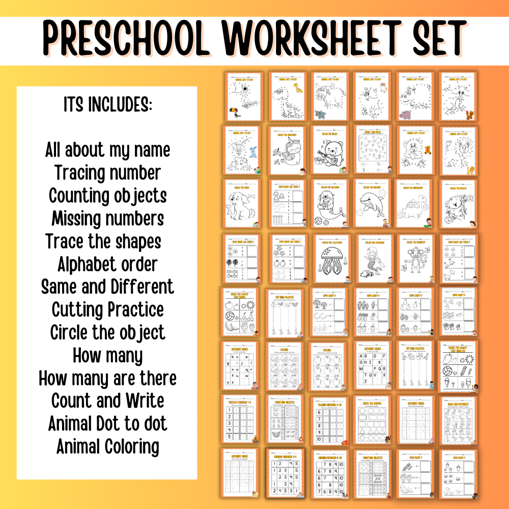 Preschool Worksheet Set