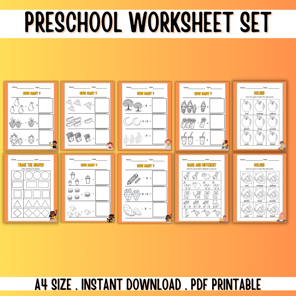 Preschool Worksheet Set